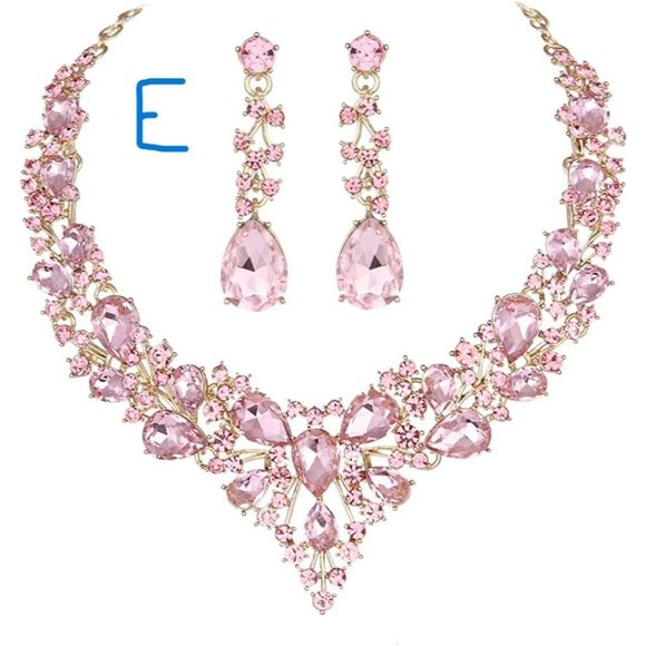 New Molie Bridal Austrian Crystal Necklace and Earrings Jewelry Set Gift… - Picture 9 of 11